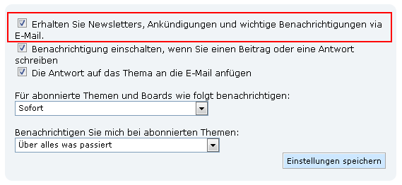 Newsletter abbestellen