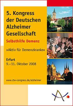 Plakat des 5. Kongress der Deutschen Alzheimer Gesellschaft 2008 in Erfurt