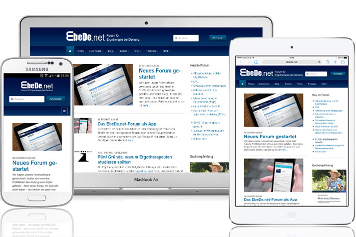 EbeDe.net auf Notebook, iPad und Smartphone