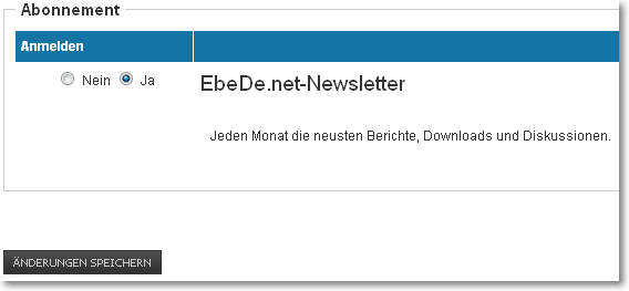 Newsletter-Abo verwalten