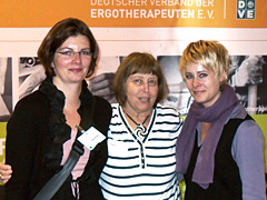 Silke Ehrlich, Gudrun Schaade und Anne Jakobs (von links nach rechts) am Stand des DVE