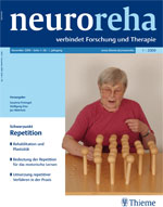 Titelblatt der neuen Zeitschrift neuroreha aus dem Georg Thieme Verlag